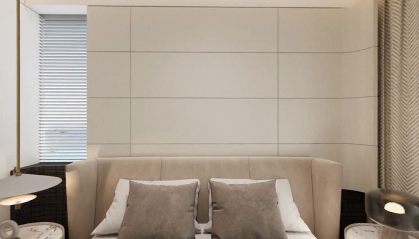Quiet bedroom interior
