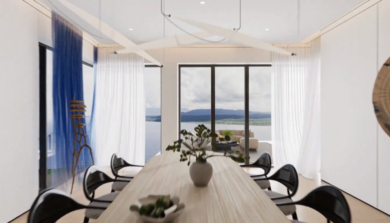Dining space overlooking Sydney Harbour