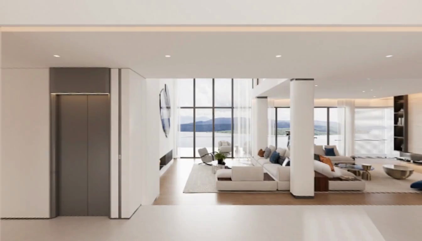 Harbour-facing living space at 75 Cutler Road, Clontarf